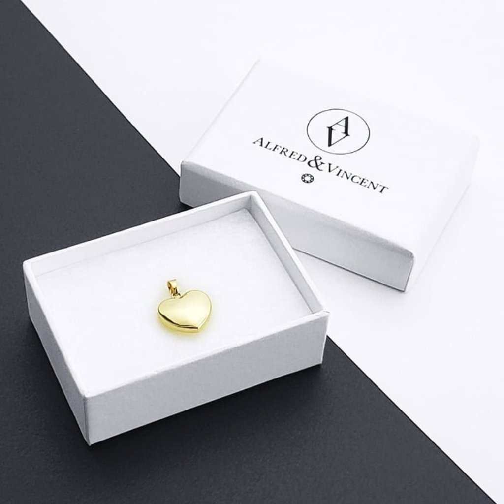Puffed Heart Classic Love Affection Charm Real 14k Yellow Gold 18x14mm Pendant 183$